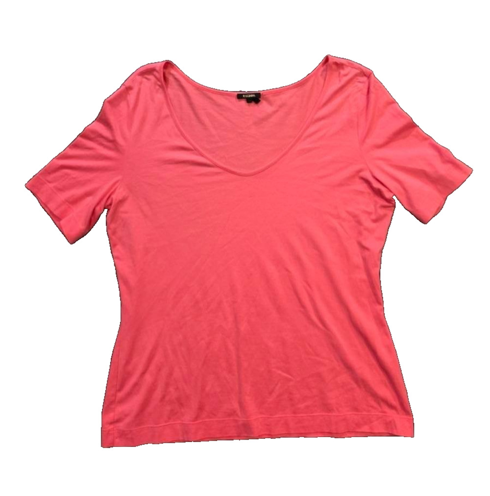 Escada Sport Solid Hot Pink Short Sleeve Crewneck Cotton T-Shirt Size 42 A010847